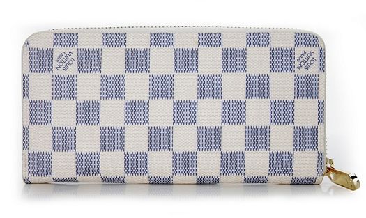 Louis Vuitton Outlet Damier Azur Canvas Zippy Wallet Illustre N63006