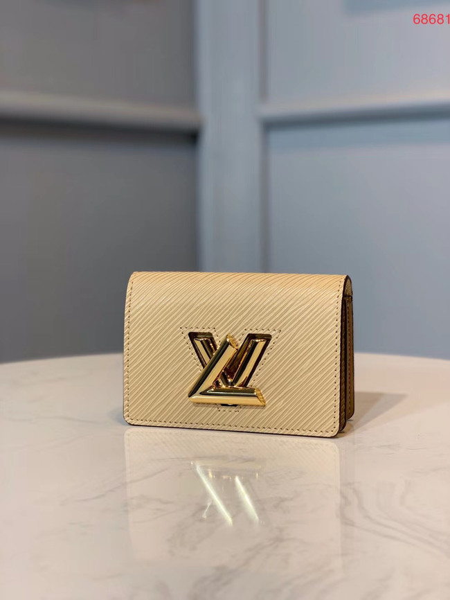 Louis Vuitton Outlet original TWIST MULTICARTES card holder M68681 beige