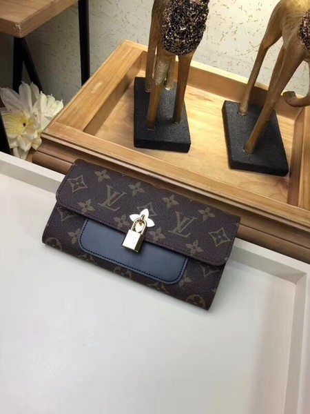 Louis Vuitton Outlet FLOWE Monogram Canvas Wallet 62566 black