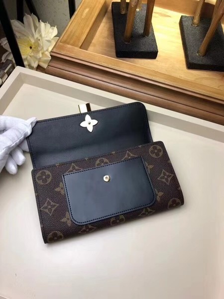 Louis Vuitton Outlet FLOWE Monogram Canvas Wallet 62566 black