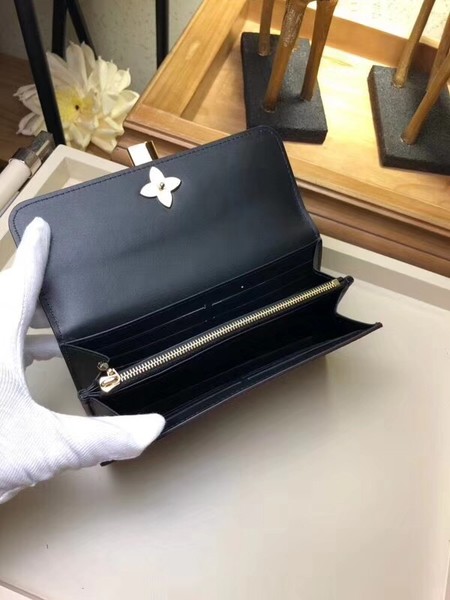 Louis Vuitton Outlet FLOWE Monogram Canvas Wallet 62566 black