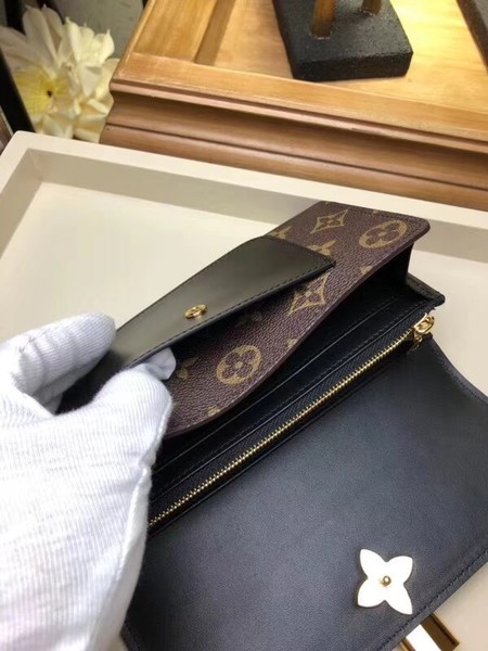 Louis Vuitton Outlet FLOWE Monogram Canvas Wallet 62566 black