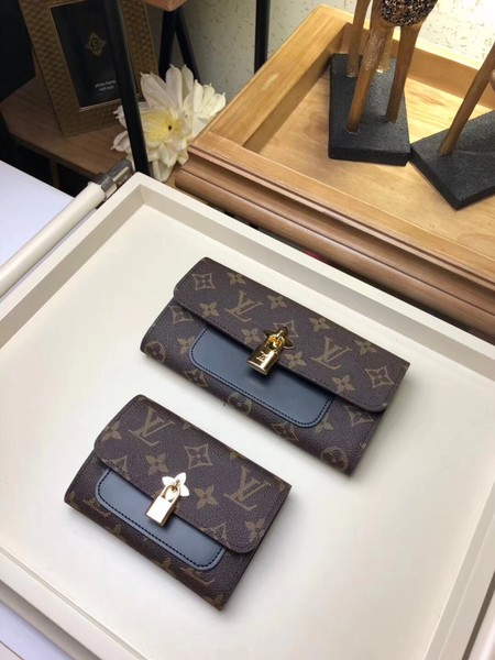 Louis Vuitton Outlet FLOWE Monogram Canvas Wallet 62566 black