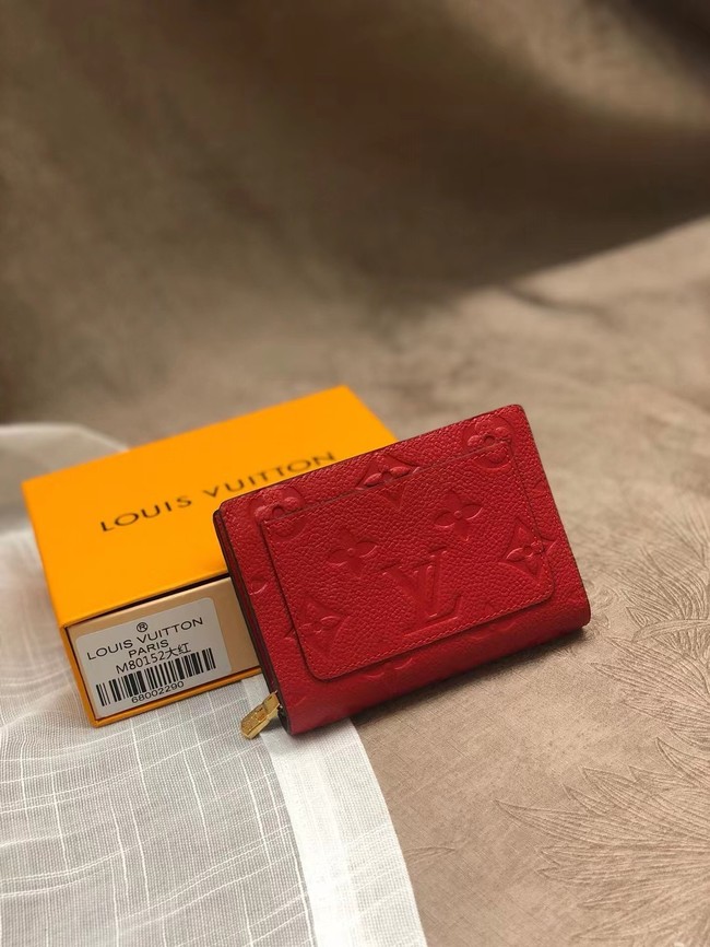 Louis Vuitton Outlet Original Monogram Empreinte CLEA WALLET M80152 red