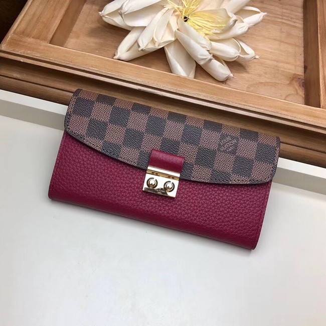 Louis Vuitton Outlet CROISETTE WALLET N60215 Lie De Vin