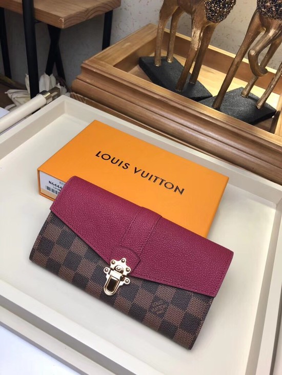 Louis Vuitton Outlet Damier Canvas CLAPTON WALLET N64448 Raisin