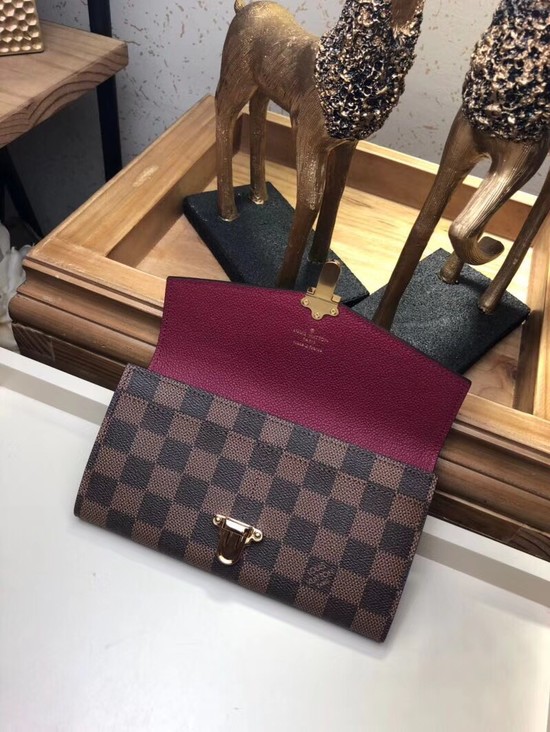 Louis Vuitton Outlet Damier Canvas CLAPTON WALLET N64448 Raisin