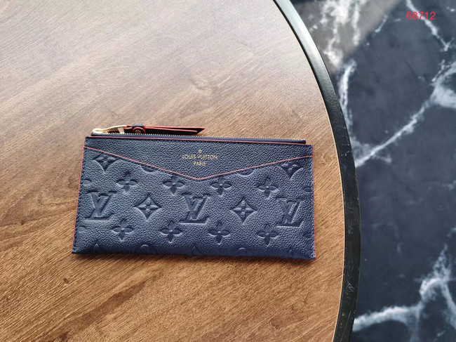 Louis Vuitton Outlet Original Monogram Empreinte Wallet M68712 Navy Blue