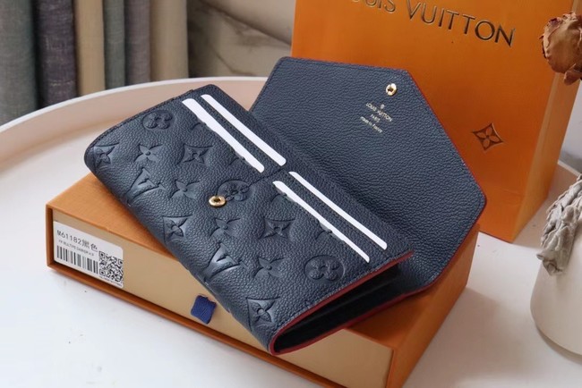 Louis Vuitton Outlet Original Monogram Empreinte Wallet M61182 Navy Blue