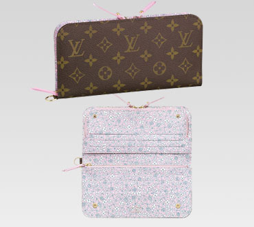 Louis Vuitton Outlet handbag monogram canvas insolite wallet fleuri m60226 (rose)