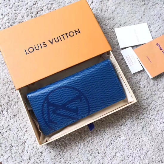 Louis Vuitton Outlet EPI leather Wallet 63511 blue