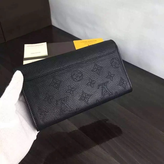 Louis Vuitton Outlet Mahina Leather Wallet 60144 Black