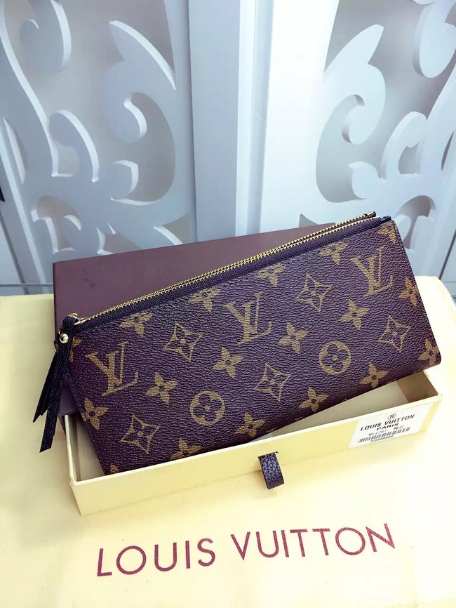 Louis Vuitton Outlet Monogram Canvas Wallet M61287 Black