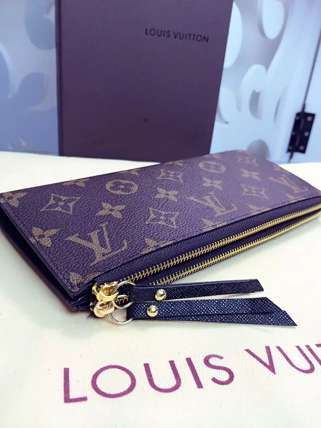 Louis Vuitton Outlet Monogram Canvas Wallet M61287 Black