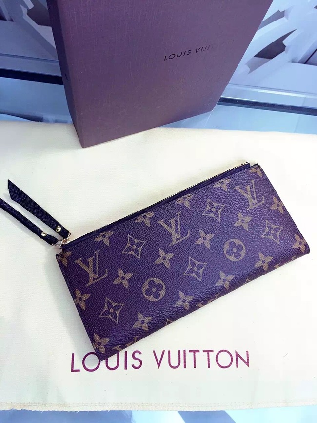 Louis Vuitton Outlet Monogram Canvas Wallet M61287 Black