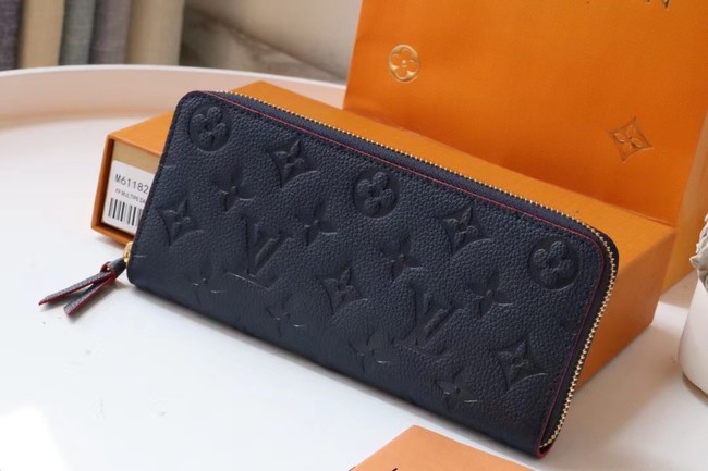 Louis Vuitton Outlet Original Monogram Empreinte Wallet M60171 Navy Blue