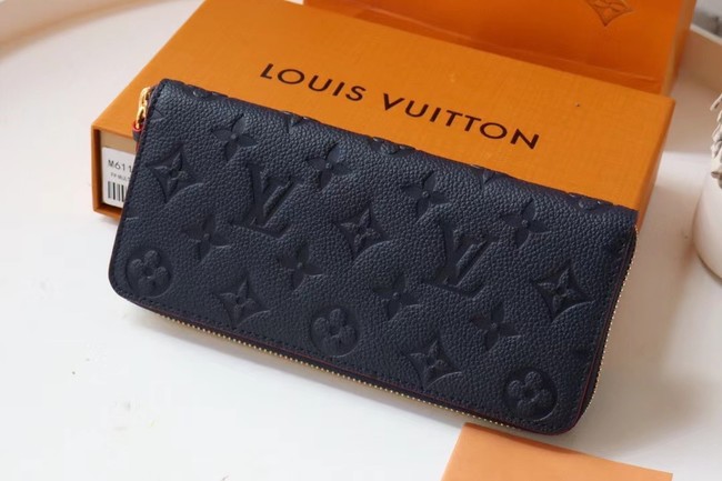 Louis Vuitton Outlet Original Monogram Empreinte Wallet M60171 Navy Blue