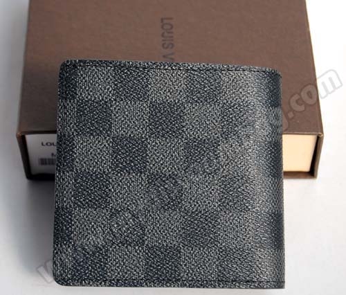 Louis Vuitton Outlet Damier Graphite Canvas Bills And Card Holder N62664