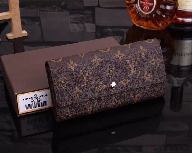 Louis Vuitton Outlet Monogram Canvas Sarah Wallet M61734 Brown