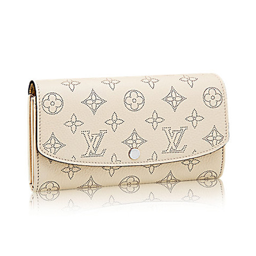 Louis Vuitton Outlet Mahina Leather Iris Wallet M60177 Ivory