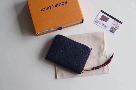 Louis Vuitton Outlet original Monogram Empreinte coin purse Ariane 60574 dark blue