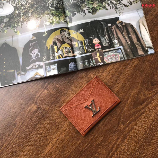 Louis Vuitton Outlet original LOCKME CARD HOLDER M68555 brown