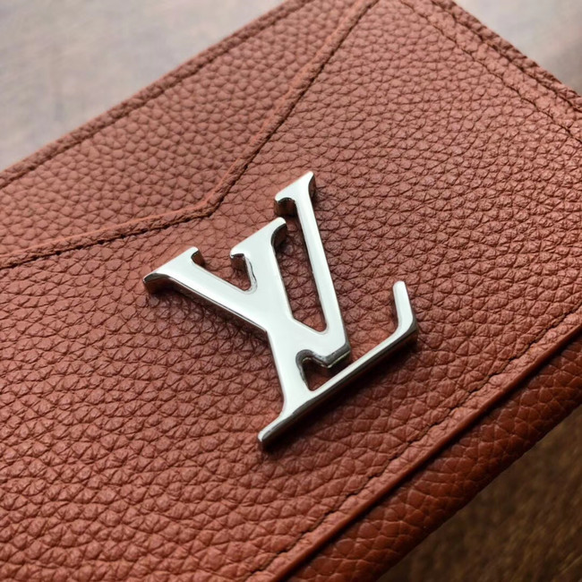 Louis Vuitton Outlet original LOCKME CARD HOLDER M68555 brown