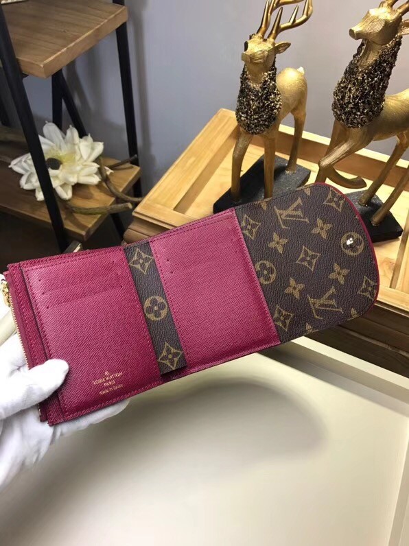 Louis Vuitton Outlet Original Monogram Canvas ARIANE WALLET M62036 fuchsia