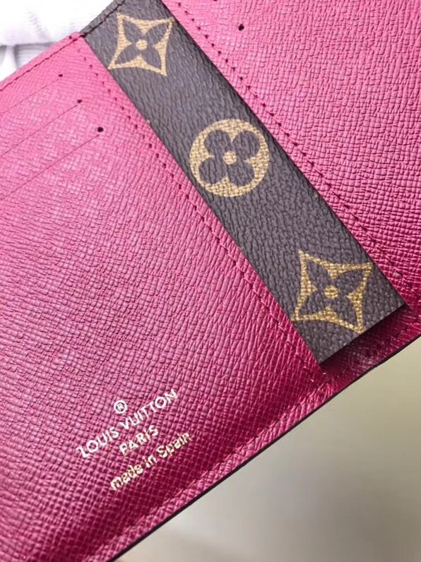 Louis Vuitton Outlet Original Monogram Canvas ARIANE WALLET M62036 fuchsia