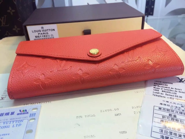 Louis Vuitton Outlet Monogram Empreinte Wallet M61182 Orange