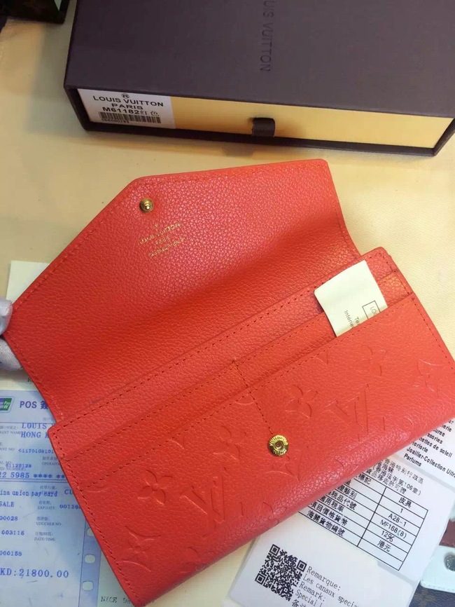 Louis Vuitton Outlet Monogram Empreinte Wallet M61182 Orange