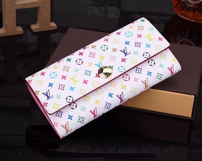 Louis Vuitton Outlet Monogram Multicolore Sarah Wallet 93745 White