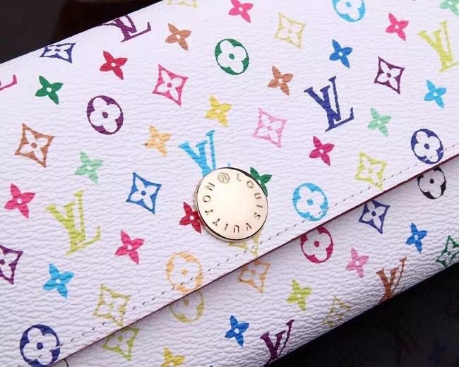 Louis Vuitton Outlet Monogram Multicolore Sarah Wallet 93745 White