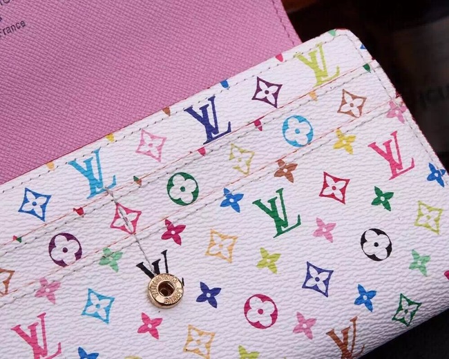 Louis Vuitton Outlet Monogram Multicolore Sarah Wallet 93745 White