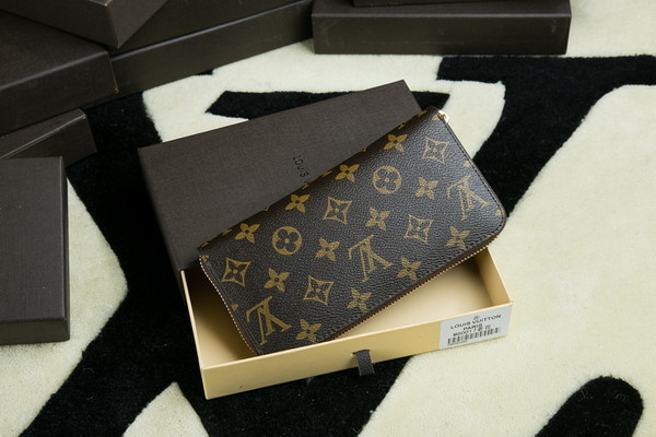 Louis Vuitton Outlet Monogram Canvas Clutch Handbag 60017 Brown