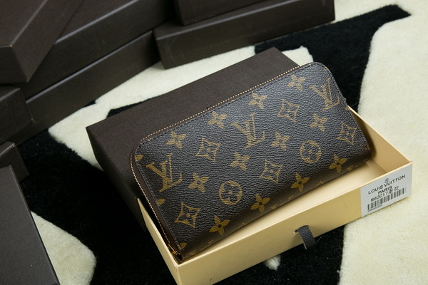 Louis Vuitton Outlet Monogram Canvas Clutch Handbag 60017 Brown