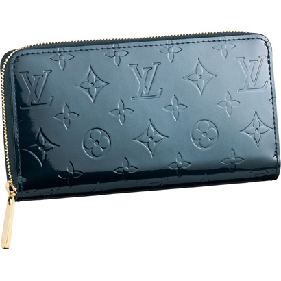 Louis Vuitton Outlet M93722 Monogram Vernis Zippy Wallet Bleu Nuit