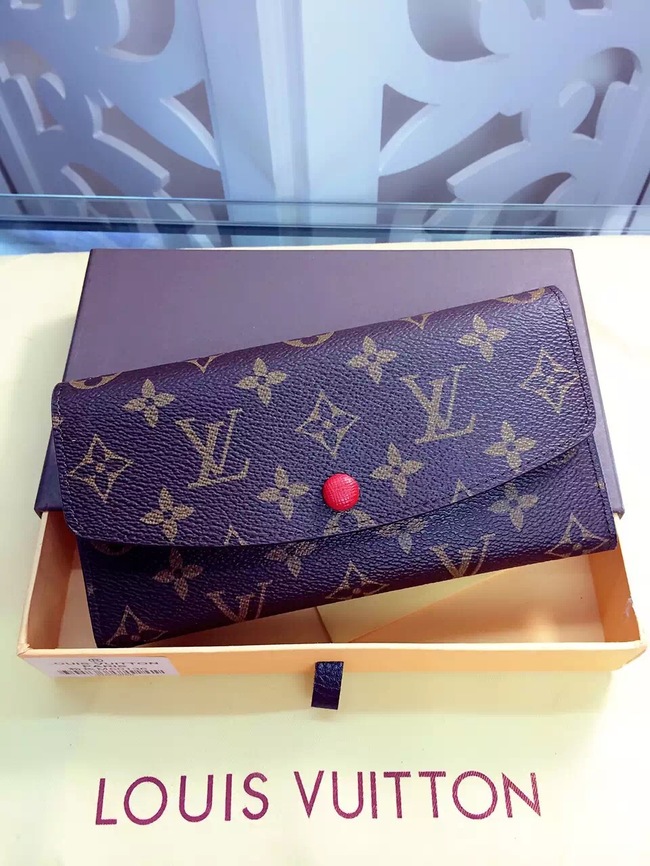 Louis Vuitton Outlet Monogram Canvas Wallet 60136 Red