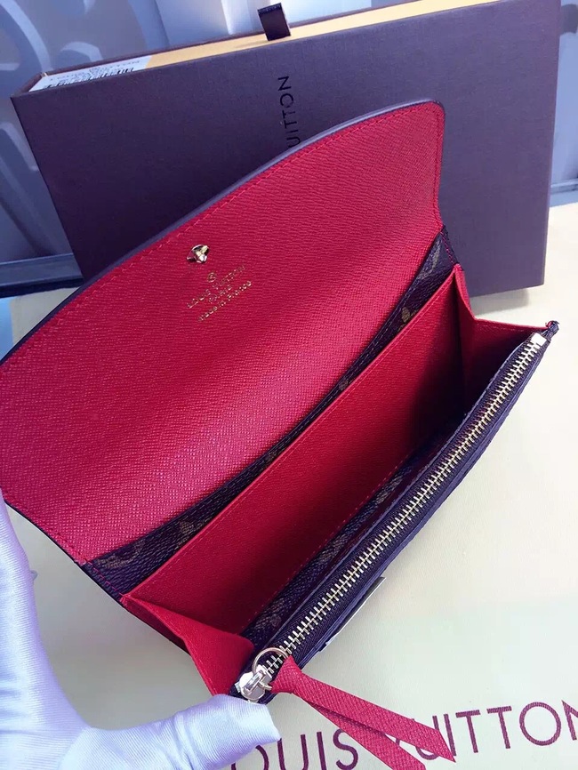 Louis Vuitton Outlet Monogram Canvas Wallet 60136 Red