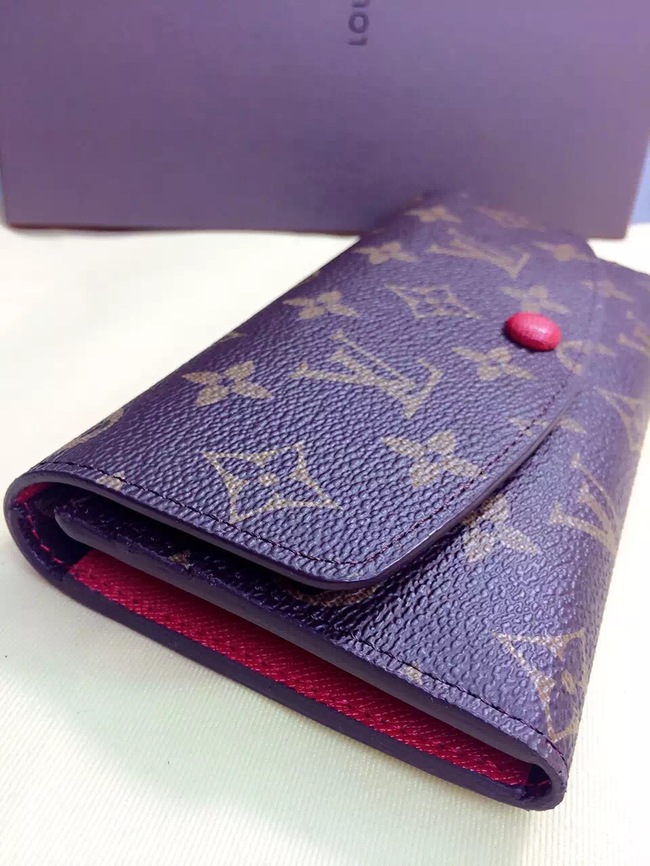 Louis Vuitton Outlet Monogram Canvas Wallet 60136 Red