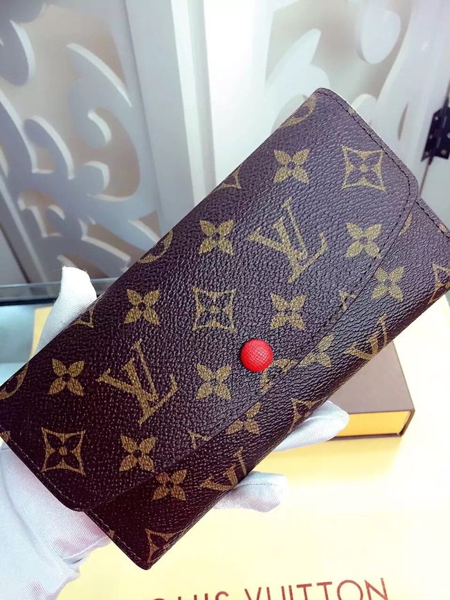 Louis Vuitton Outlet Monogram Canvas Wallet 60136 Red