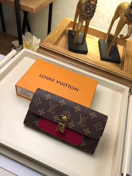 Louis Vuitton Outlet FLOWE Monogram Canvas Wallet 62566 rose