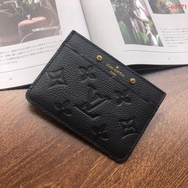 Louis Vuitton Outlet original CARD HOLDER M69171 black