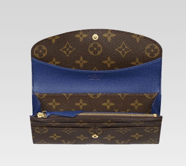 Louis Vuitton Outlet handbag monogram canvas emilie wallet m60138 (blue)