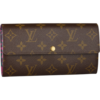 Louis Vuitton Outlet M60106 Monogram Canvas Sarah Wallet Leopard Rouge Fauviste