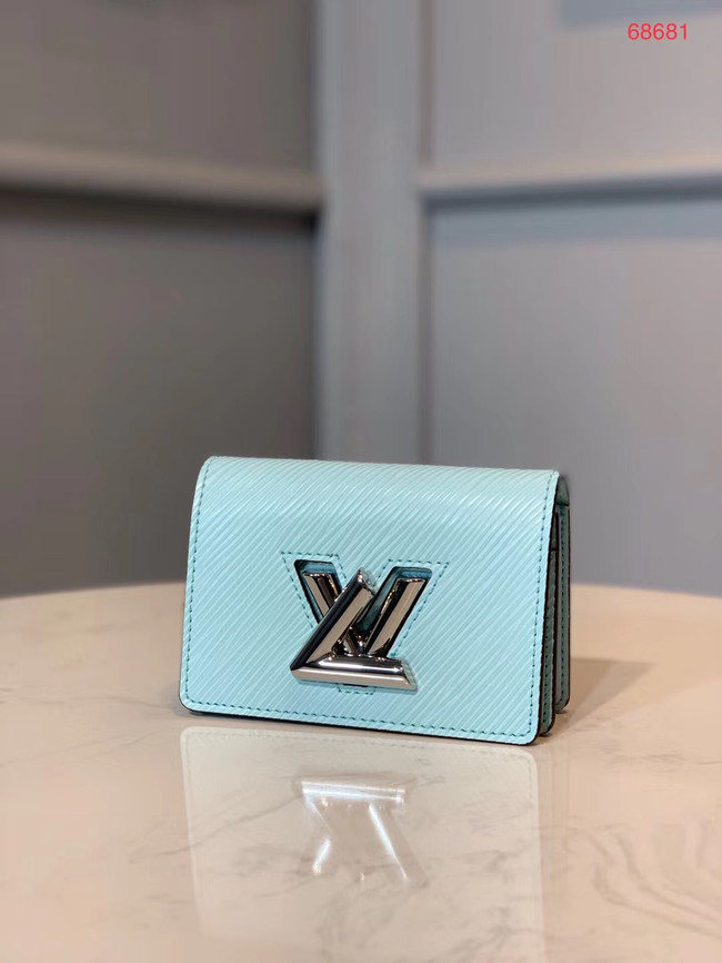 Louis Vuitton Outlet original TWIST MULTICARTES card holder M68681 sky blue