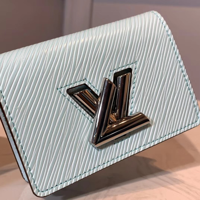 Louis Vuitton Outlet original TWIST MULTICARTES card holder M68681 sky blue