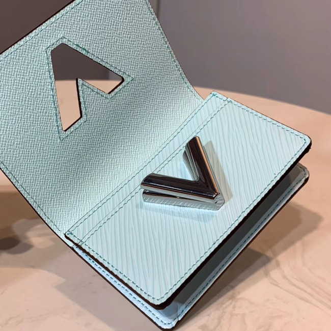 Louis Vuitton Outlet original TWIST MULTICARTES card holder M68681 sky blue