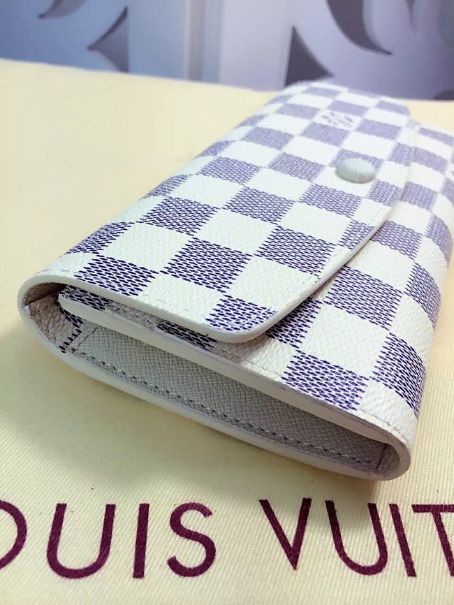 Louis Vuitton Outlet Damier Ebene Canvas Wallet 60136 White