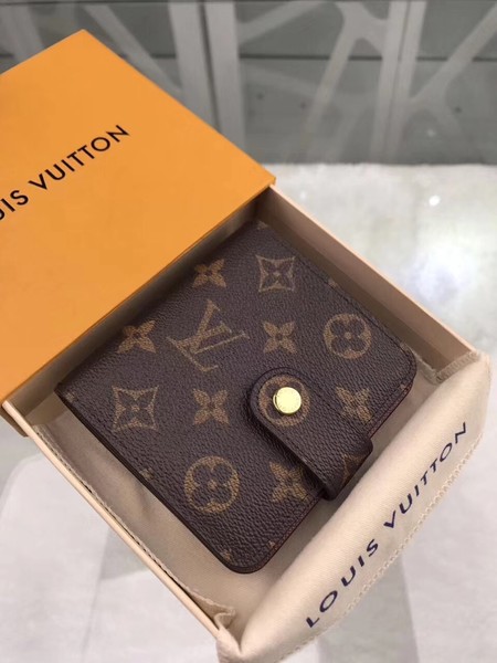 Louis Vuitton Outlet original Monogram Canvas Zipped Compact Wallet M61667